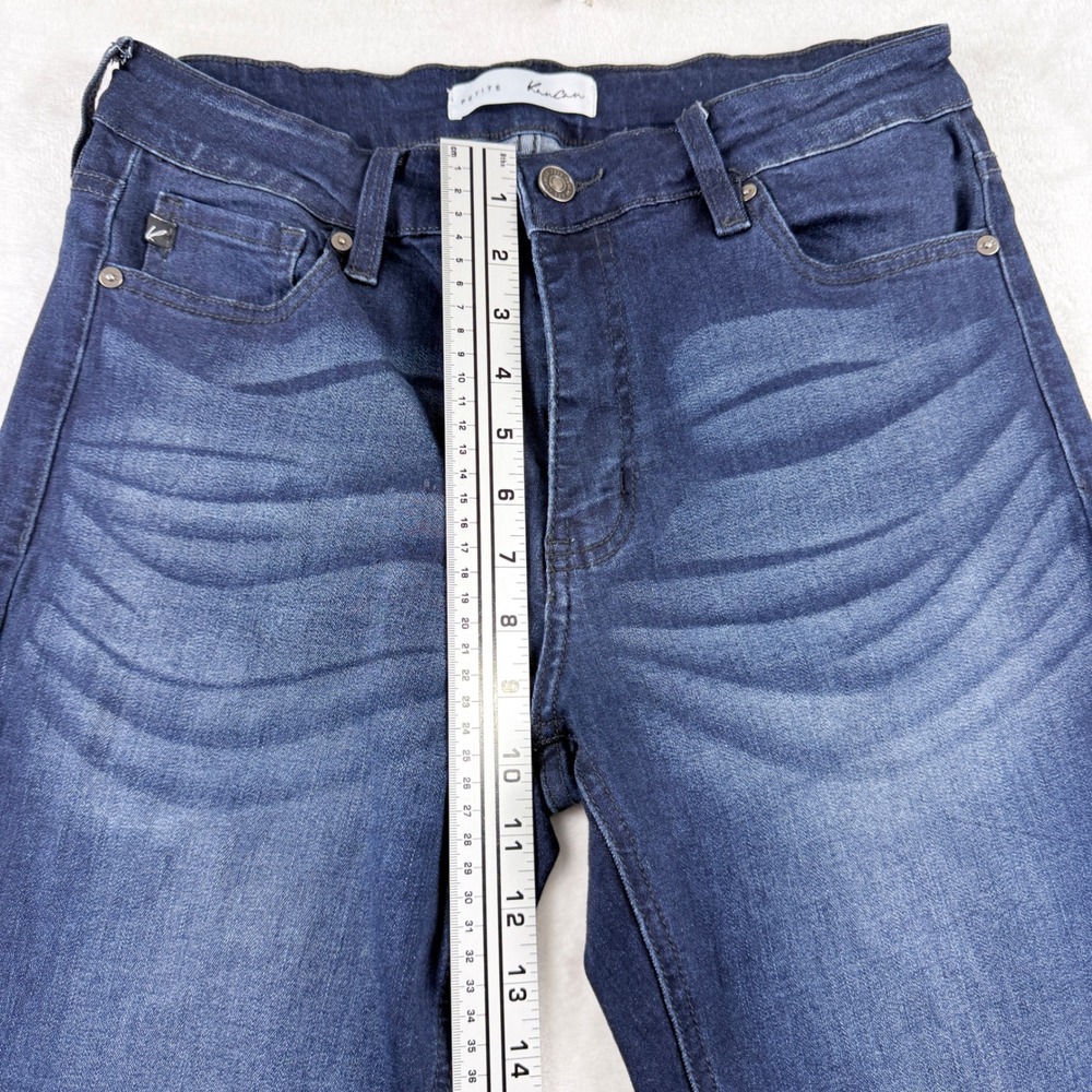KanCan Petite Flare Jeans Dark Wash Whiskering Size 11/29 KC6102D-PT - Picture 6 of 10
